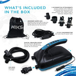 HIKS Electric SUP Paddleboard Pump 20psi 12V With 4 Adaptors and Easy Carry Bag