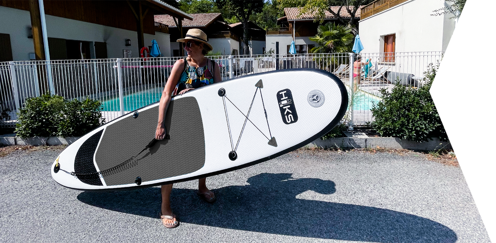 HIKS Inflatable Ocean Blue Stand Up / SUP Paddleboard Set / 10ft – gohiks