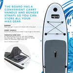 HIKS 10.6FT / 3.2M INFLATABLE STAND UP PADDLEBOARD (SUP) SET - BATTLESHIP GREY