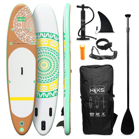 HIKS 10.6FT / 3.2M INFLATABLE STAND UP PADDLEBOARD ( SUP ) - MAORI HAWAII