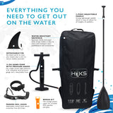 HIKS DOUBLE SKIN TOURING 11'2 STAND UP PADDLE ( SUP ) BOARD SET