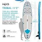 HIKS 11'2FT / 3.4M INFLATABLE STAND UP PADDLEBOARD ( SUP ) SET - TRIBAL SAMOA
