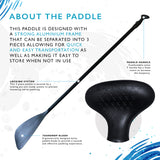 HIKS FULLY ADJUSTABLE 3-PIECE STAND UP PADDLE (SUP) PADDLE